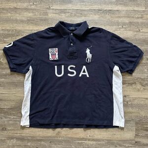 Polo Ralph Lauren USA 10 Rugby Short Sleeve Polo Shirt Size 2XL / 2XB
